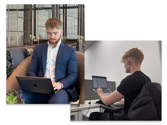 Dan and Oliver working separately